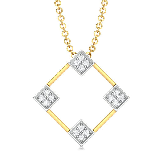 Square Lair Diamond Pendants