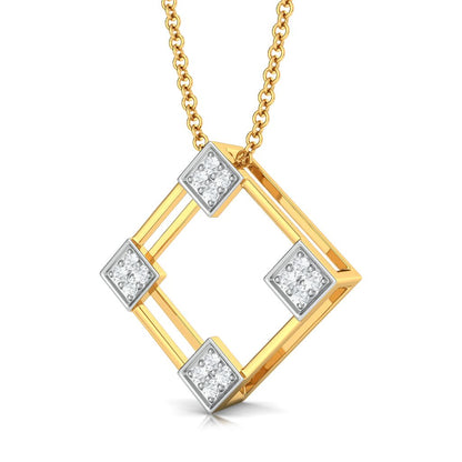 Square Lair Diamond Pendants