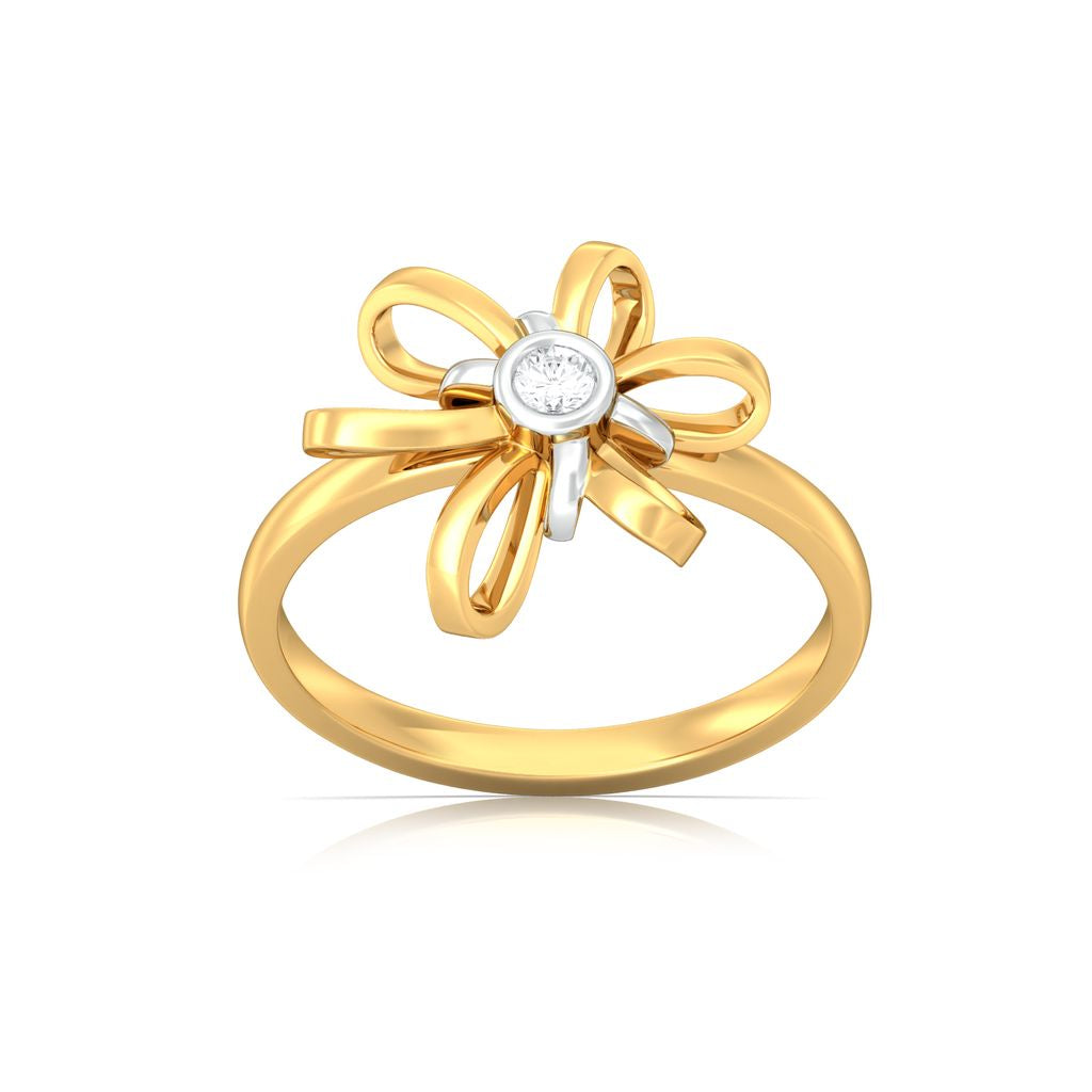 Blossom Ribbon Diamond Rings