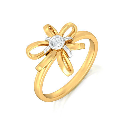 Blossom Ribbon Diamond Rings