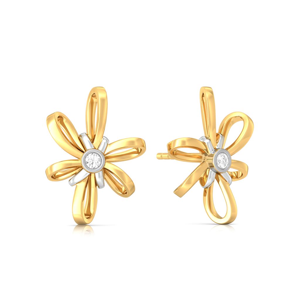 Blossom Ribbon Diamond Earrings