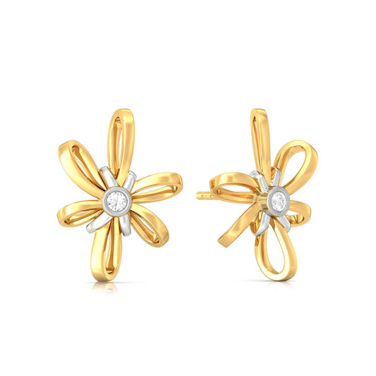 Blossom Ribbon Diamond Earrings