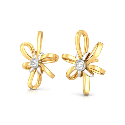 Blossom Ribbon Diamond Earrings