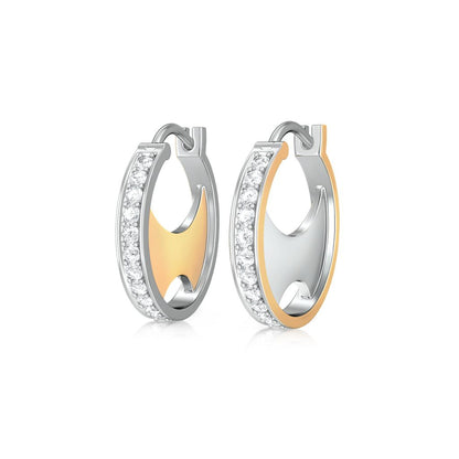 Opposite Arcs Diamond Earrings
