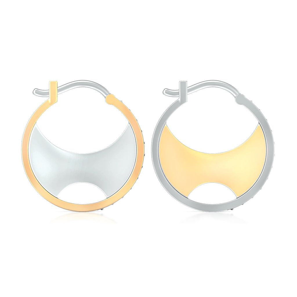 Opposite Arcs Diamond Earrings