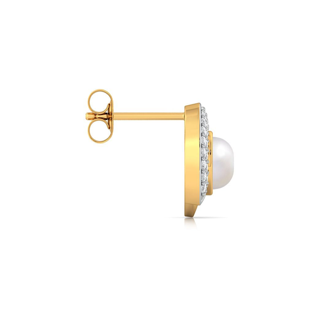 Pearl Twirl Diamond Earrings