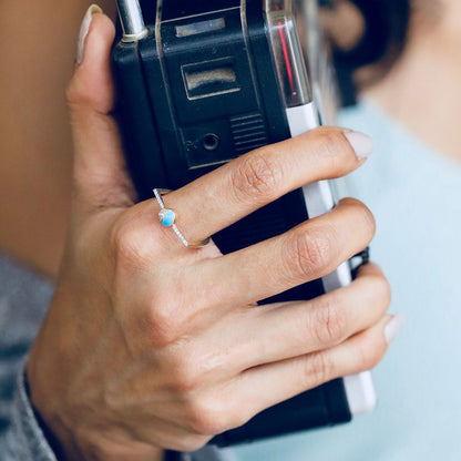 Morning blue Diamond Rings