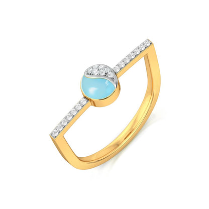 Morning blue Diamond Rings