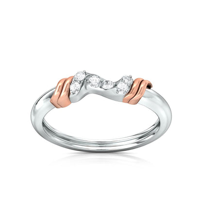 Curly Ribbon Diamond Rings