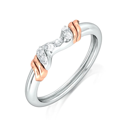 Curly Ribbon Diamond Rings