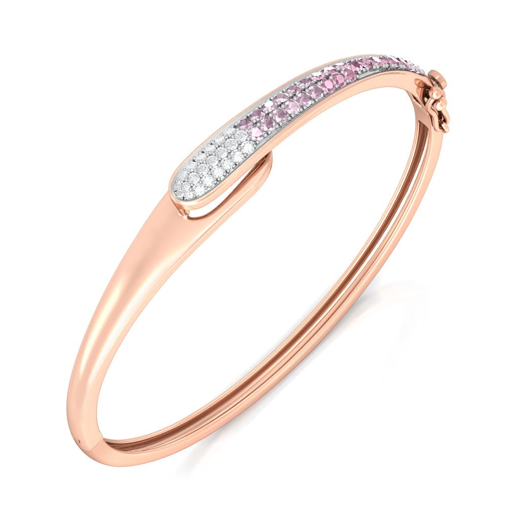 Pink Gouache Diamond Bangles