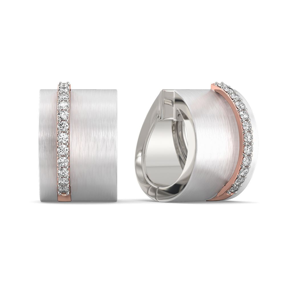 Frosted white Diamond Earrings