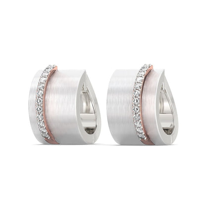 Frosted white Diamond Earrings