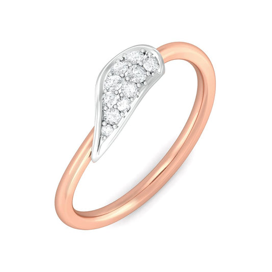 Leaf on a twig Diamond Rings