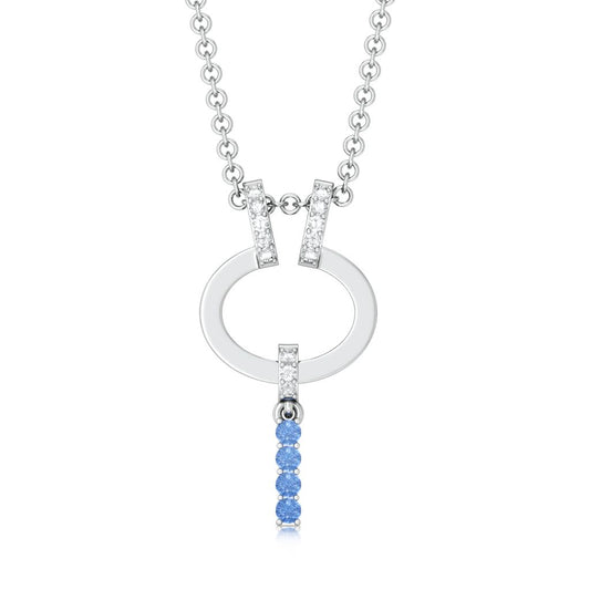Blue lagoon Diamond Pendants