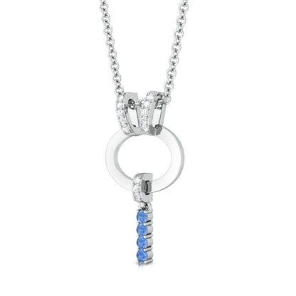 Blue lagoon Diamond Pendants