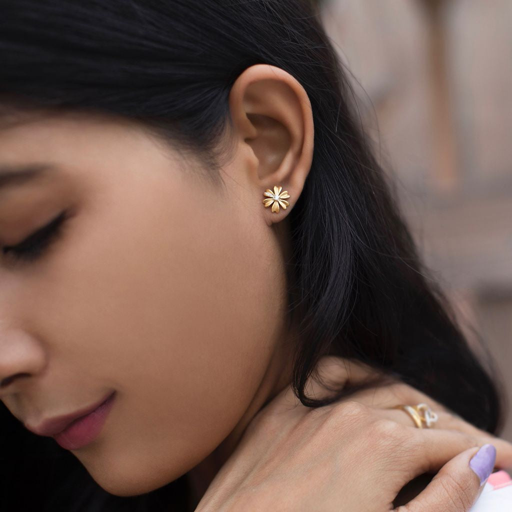 Peek-a-Bloom Diamond Earrings