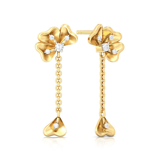 Fall Flowers Diamond Earrings