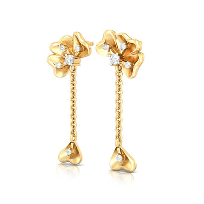 Fall Flowers Diamond Earrings