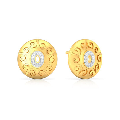 Golden Eye Diamond Earrings