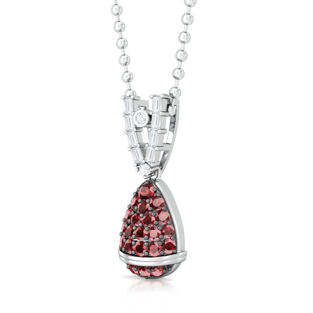 Drop Red Gorgeous Diamond Pendants
