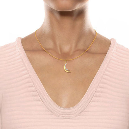 Crescent Clues Diamond Pendants