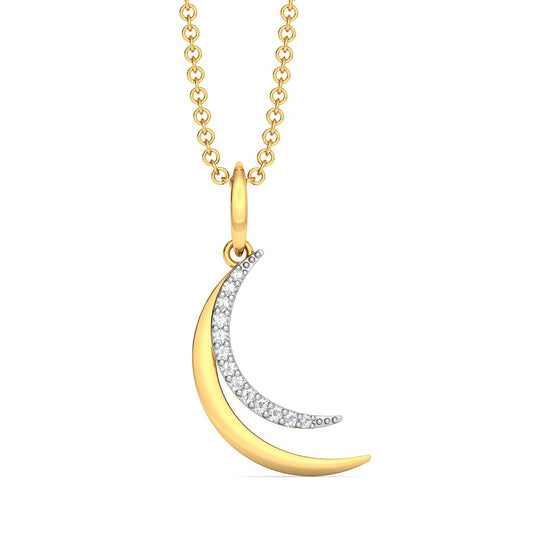 Crescent Clues Diamond Pendants