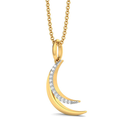 Crescent Clues Diamond Pendants