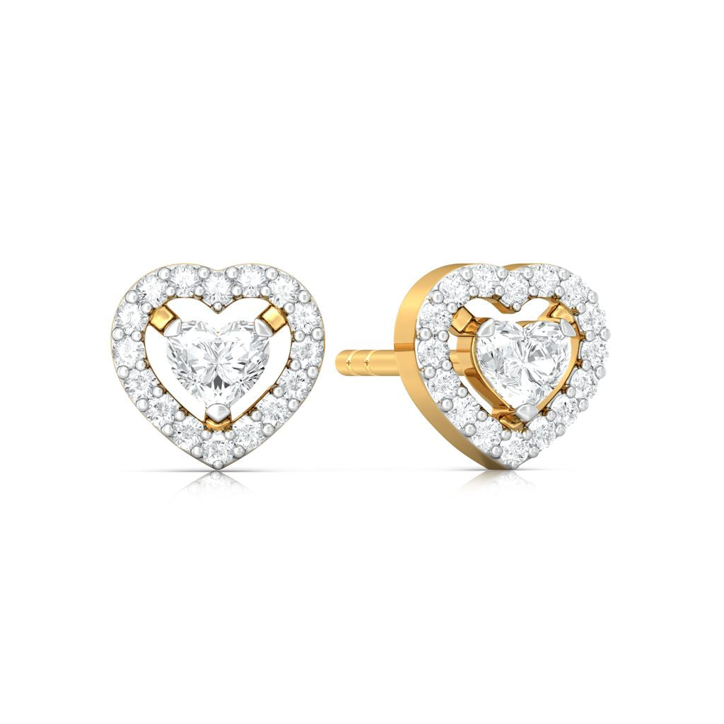 Ace of Hearts Diamond Earrings