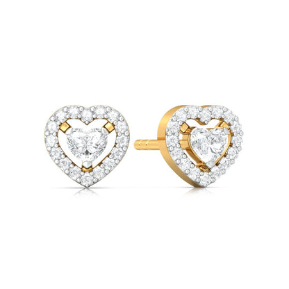 Ace of Hearts Diamond Earrings