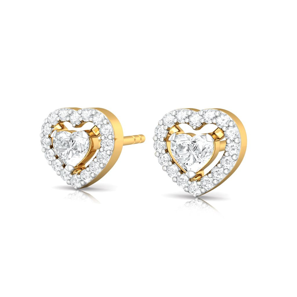 Ace of Hearts Diamond Earrings