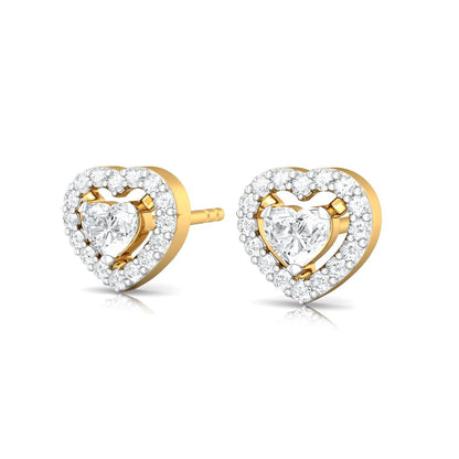 Ace of Hearts Diamond Earrings