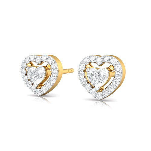 Ace of Hearts Diamond Earrings