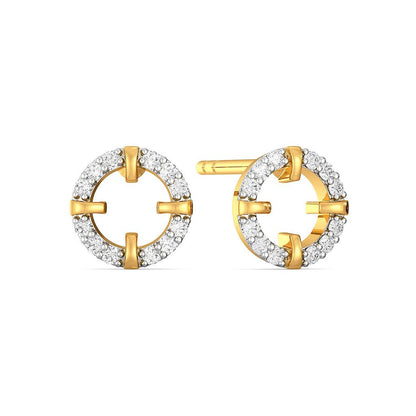 Bull's Eye Diamond Earrings