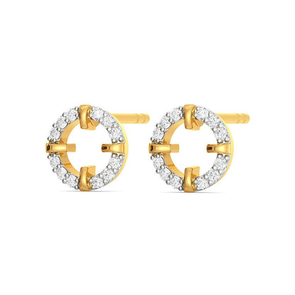 Bull's Eye Diamond Earrings