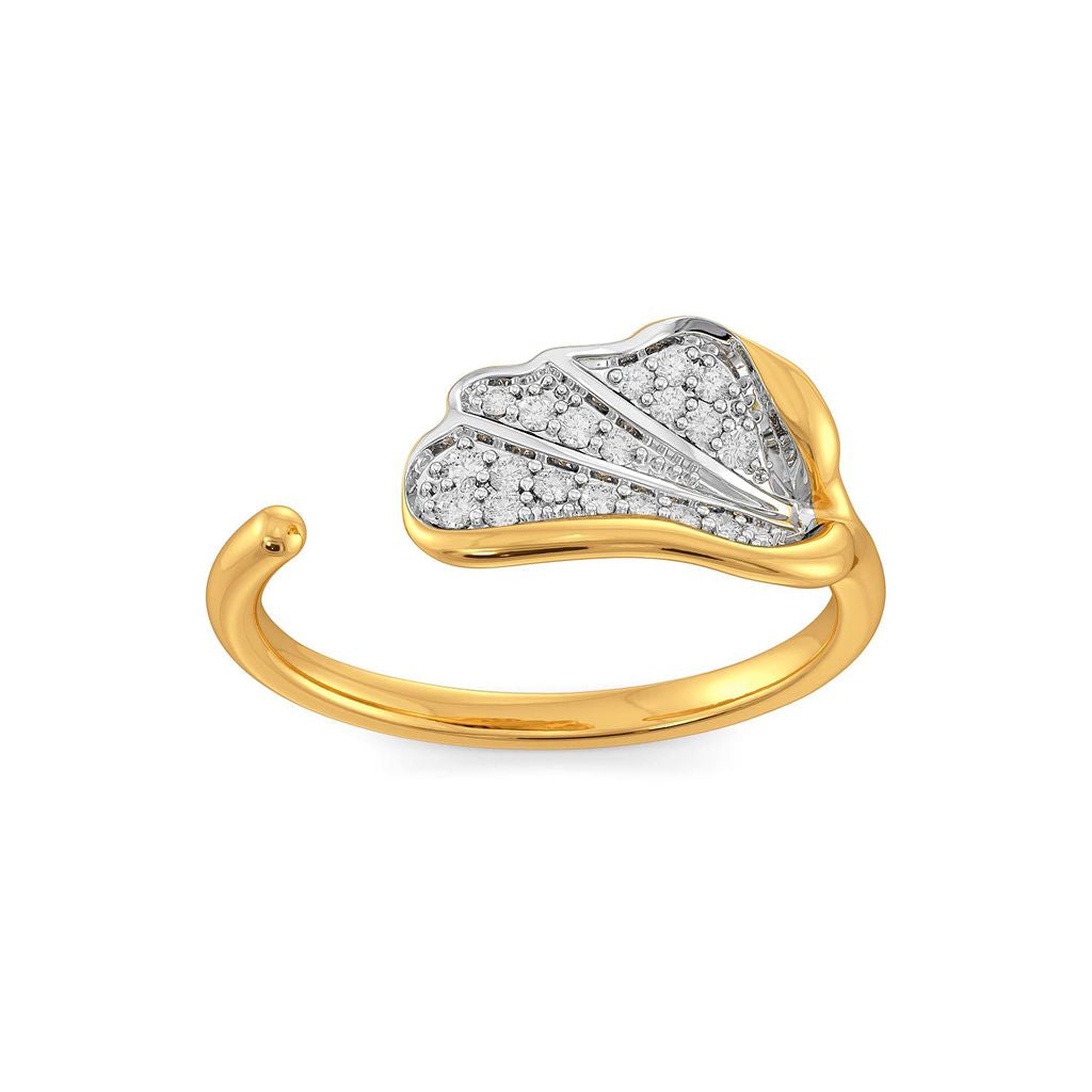 Abstract Blooms Diamond Rings