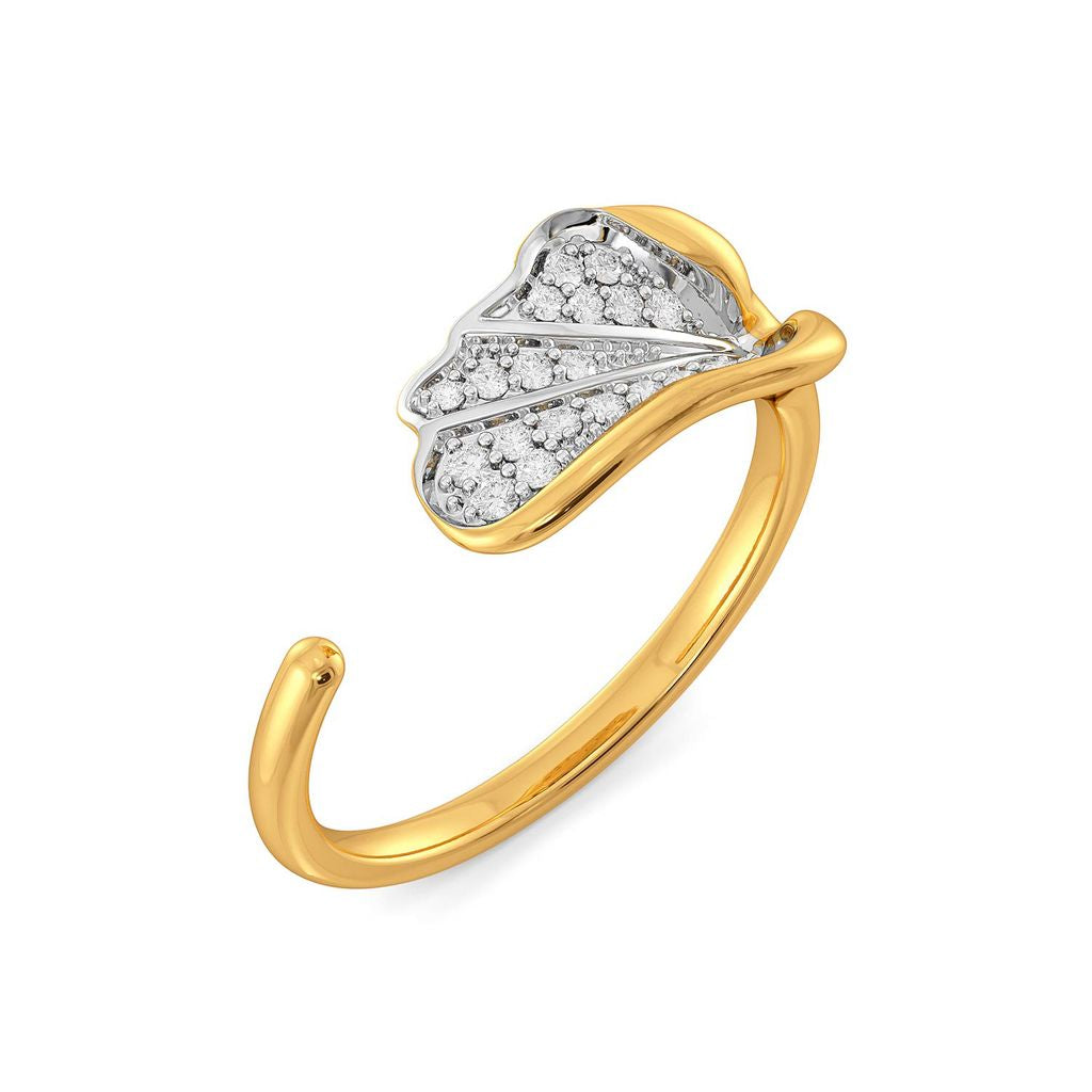 Abstract Blooms Diamond Rings