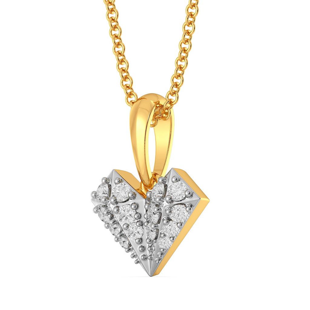 Heart Mache Diamond Pendants