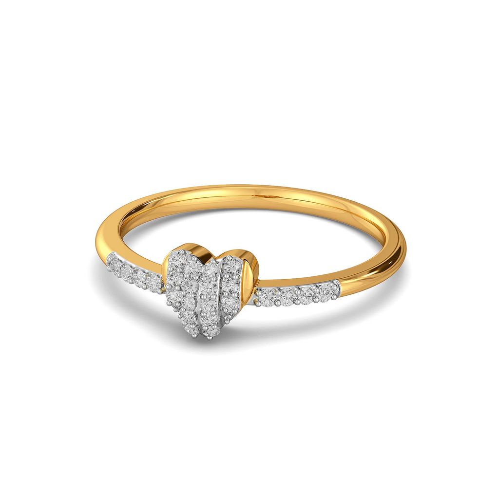 Pleats of Hearts Diamond Rings