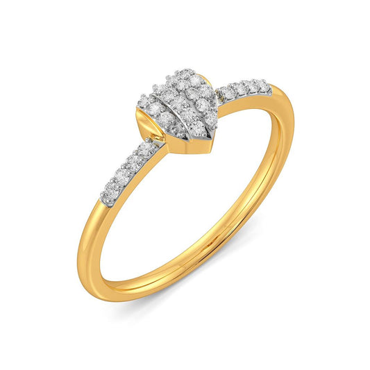 Pleats of Hearts Diamond Rings