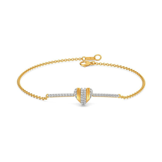 Pleats of Hearts Diamond Bracelets
