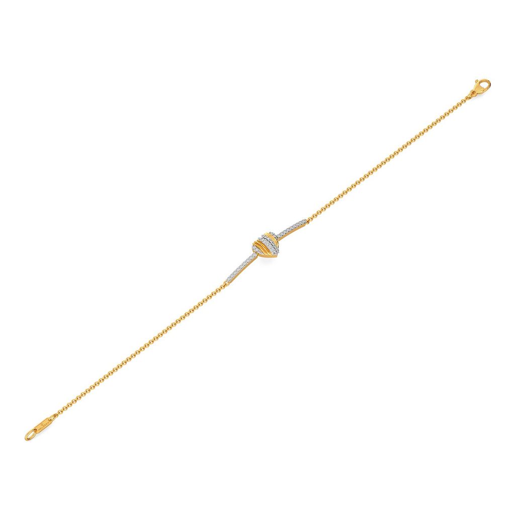 Pleats of Hearts Diamond Bracelets