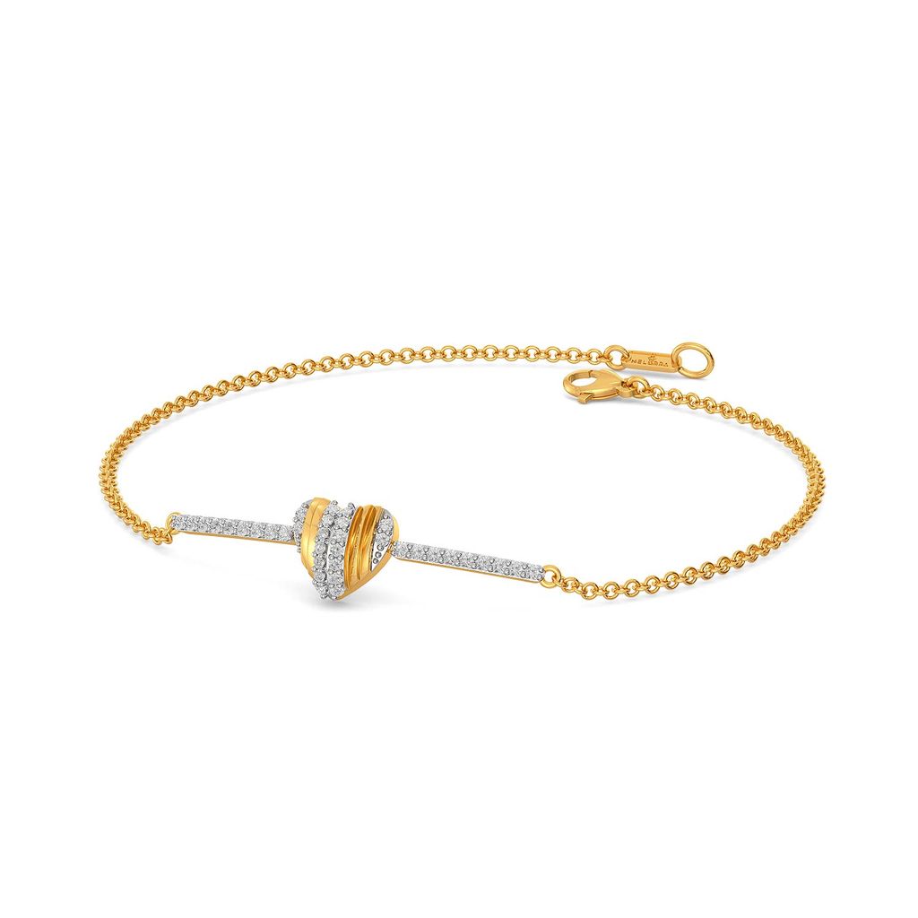 Pleats of Hearts Diamond Bracelets