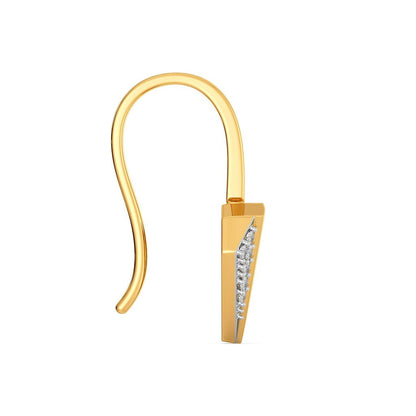 Pleated Hearts Diamond Earrings