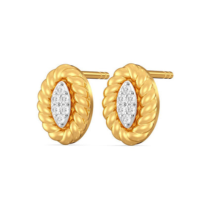 Twine Sign Diamond Earrings