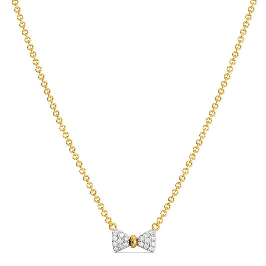 Sole Bow Diamond Necklaces