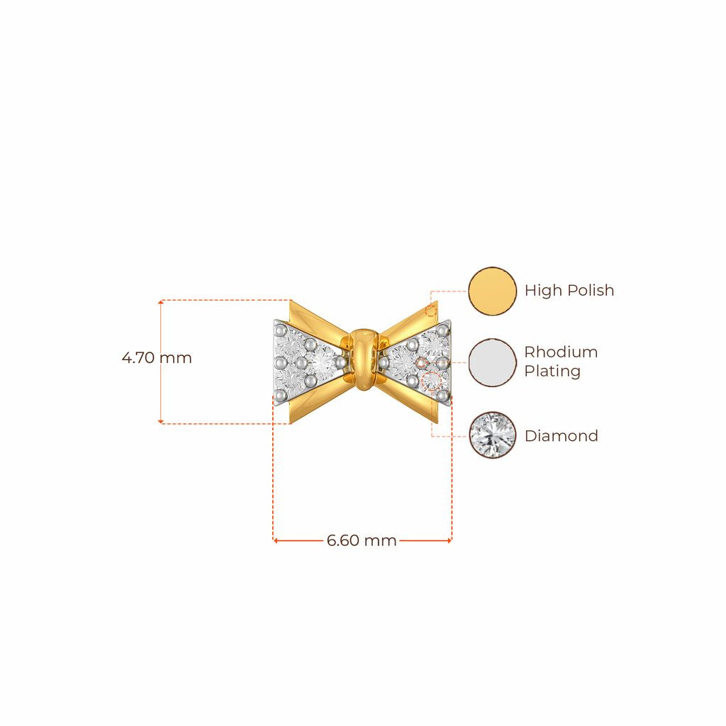 Cross Bows Diamond Earrings