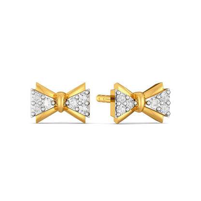 Cross Bows Diamond Earrings
