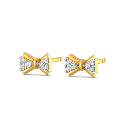 Cross Bows Diamond Earrings
