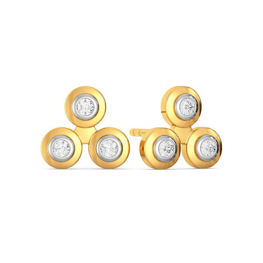 The Triple Step Diamond Earrings
